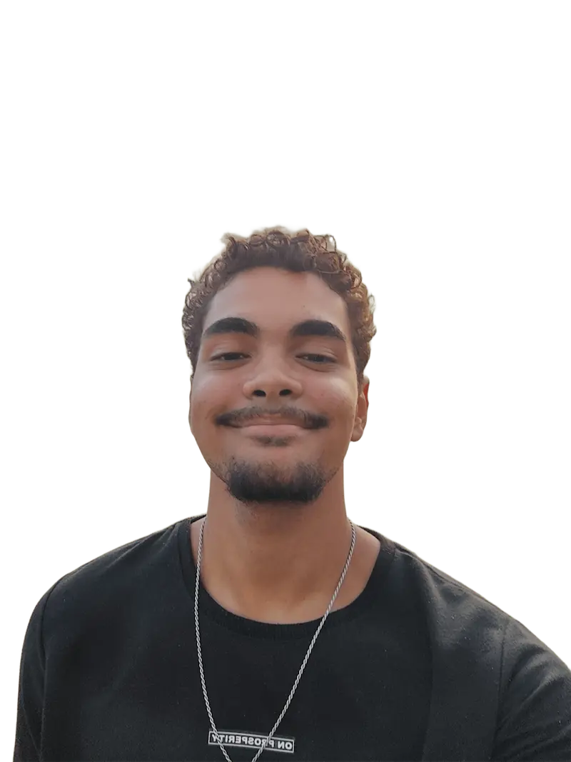 Foto de perfil com o rosto do autor do portfólio, Samuel.